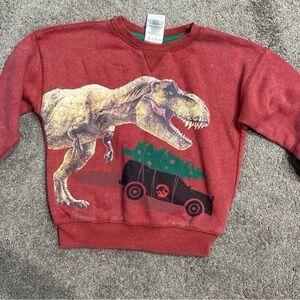 Kids T-Rex Sweatshirt - Red